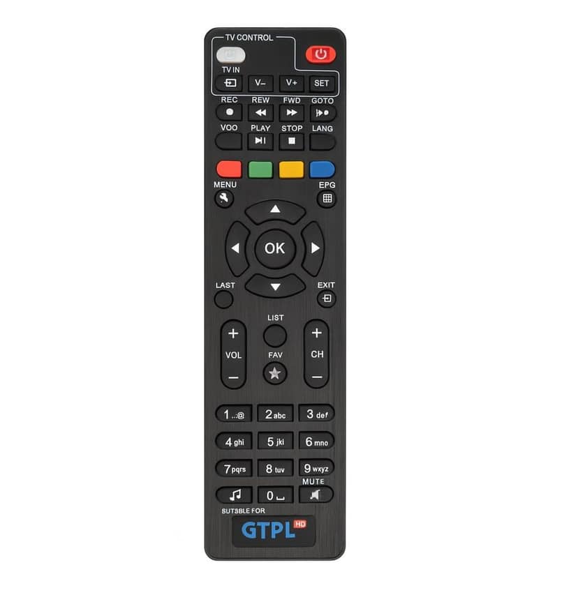 GTPL HD Set Top Box Remote Control (Pack of 2) – Compatible Replacement Remote for GTPL HD Setup Box, Cable TV & DTH – Universal GTPL TV Remote view 2