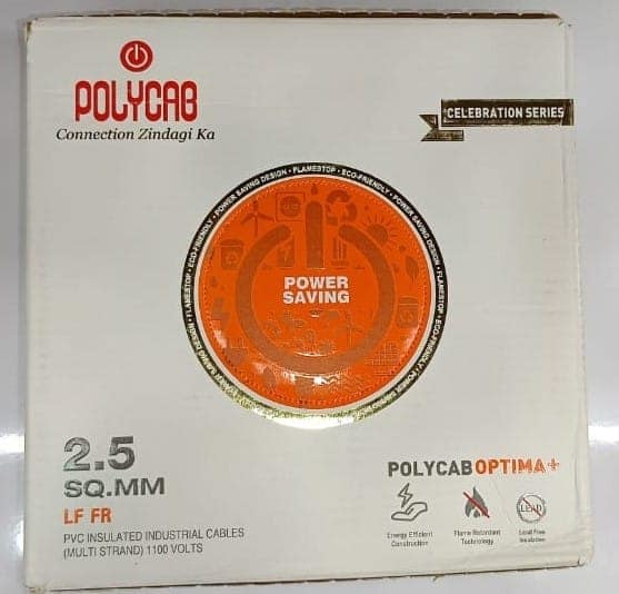 POLYCAB 2.5MM FLAME RETARDENT LEAD FREE 90MTR LENGTH COPPER CABLE OPTIMA+ (100% ORIGINAL) view 2