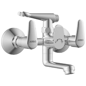 AL-1421 Wall Mixer 2 In 1 With Crutch, Connecting Legs With Wall Flange view 2
