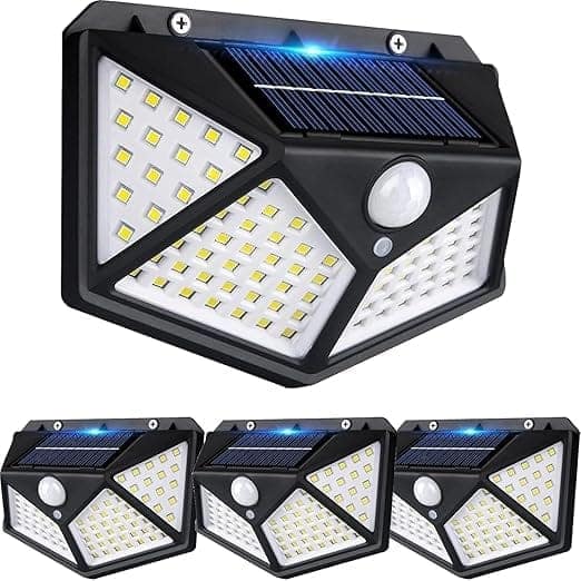 Solar Motion Sensor Security Light Outdoor LED Wall Lamp Auto On/Off Waterproof Night Light for Home, Garden, Gate and Balcony