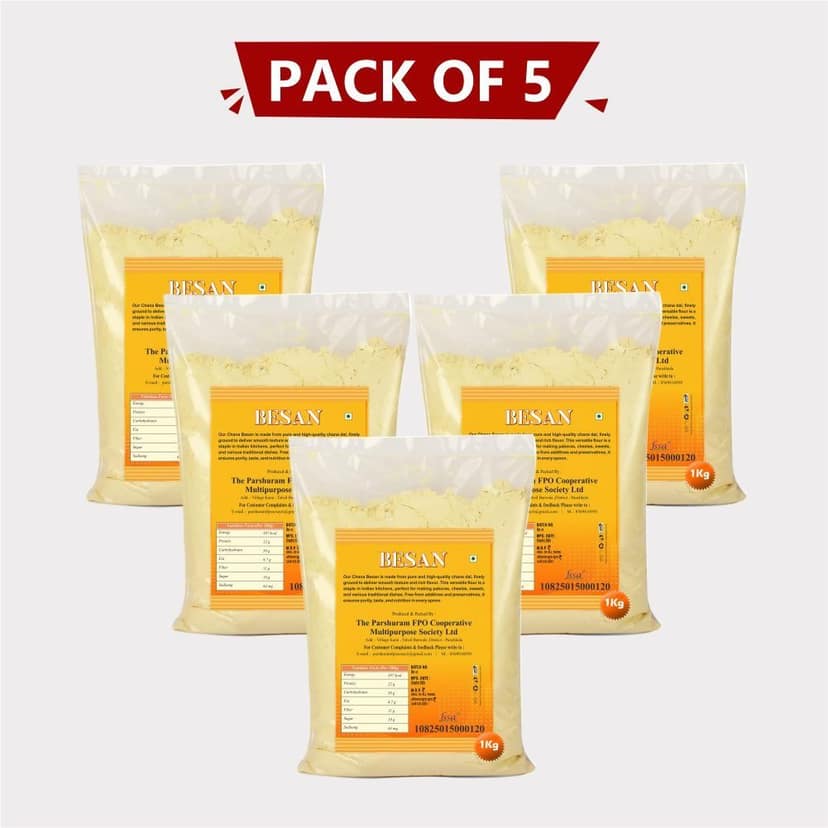 Besan (Gram Flour), 1 kg, Pack of 5 view 2