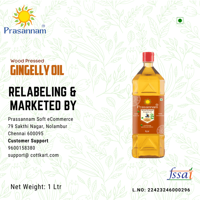 Sesame / Gingelly / Til Oil (Wood Pressed) 1 Ltr view 2