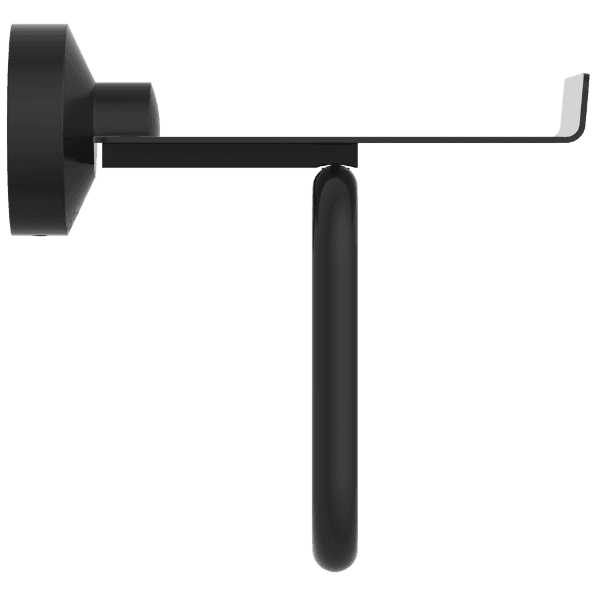 LE-MB-08 Toilet Paper Holder With Shelf (Matt Black) view 2