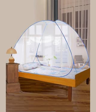 Evafly - Red Polycotton Foldable Mosquito Net, Machardani ( Pack of 1 )