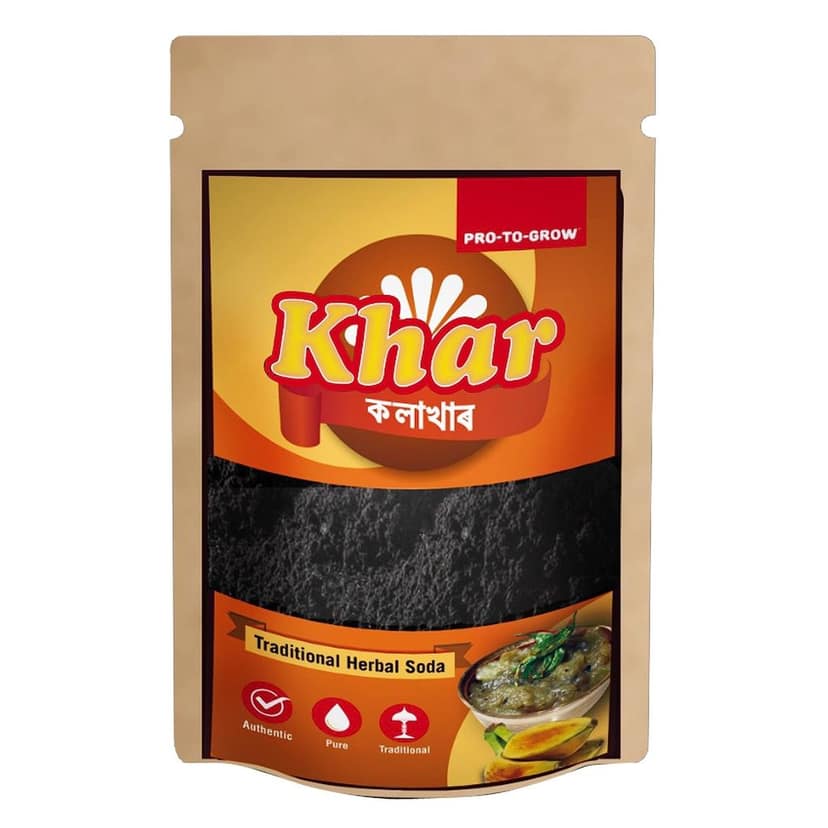 Pro To Grow Kolar Khar Bhim Banana Peel Powder 50g | Traditional Assamese Herbal Soda for All Age Groups | Ideal for Detoxification & Aids Digestion (Pack of 3)