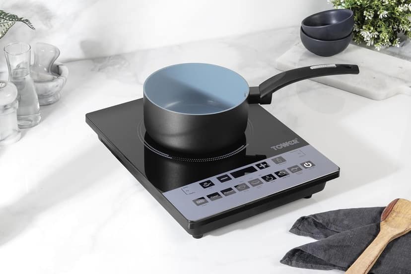 Tower Solace 2000W Induction Cooktop, Portable Electric Induction Stove with Touch Control, Auto Shut-Off, Multiple Cooking Modes, Energy Efficient Cooktop, TWR-INDUCTION-SOLA - Black view 2