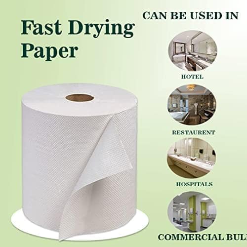 Biogreen || HRT Paper Towel || Fast drying || Highly absorbent ||150 Meters per roll - pack of 2 Universal size Compatible with all dispensers | Roll Diameter 16cm view 2