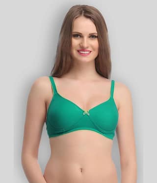 Clovia Cotton Lightly Padded Women's T-Shirt Bra ( Green )