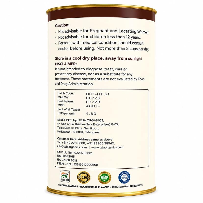 Ashwagandha Herbal Tea 50 gm | Supports Stress Relief, Immunity, Memory and Welleness view 2
