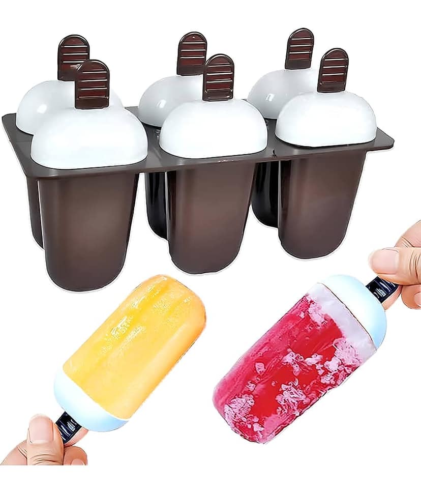 Radhe Creation 6pc Ice Candy Maker Multicolor 6 Pcs