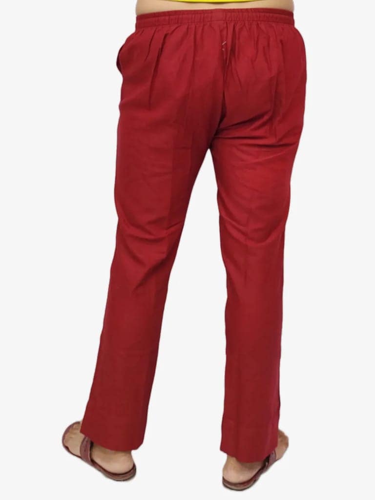 Women's Solid Cotton Trousers view 2