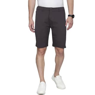Cotton Brown Solid Shorts