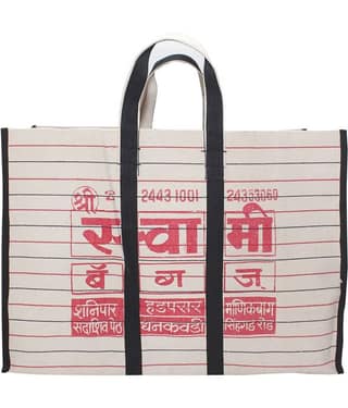 Goodluck Cotton Canvas Grocery Shopping Bag Extra Large Heavy Duty Handcrafted Multipurpose Bag for Grocery Milk Vegetable Storage(16 X 9 X 21)