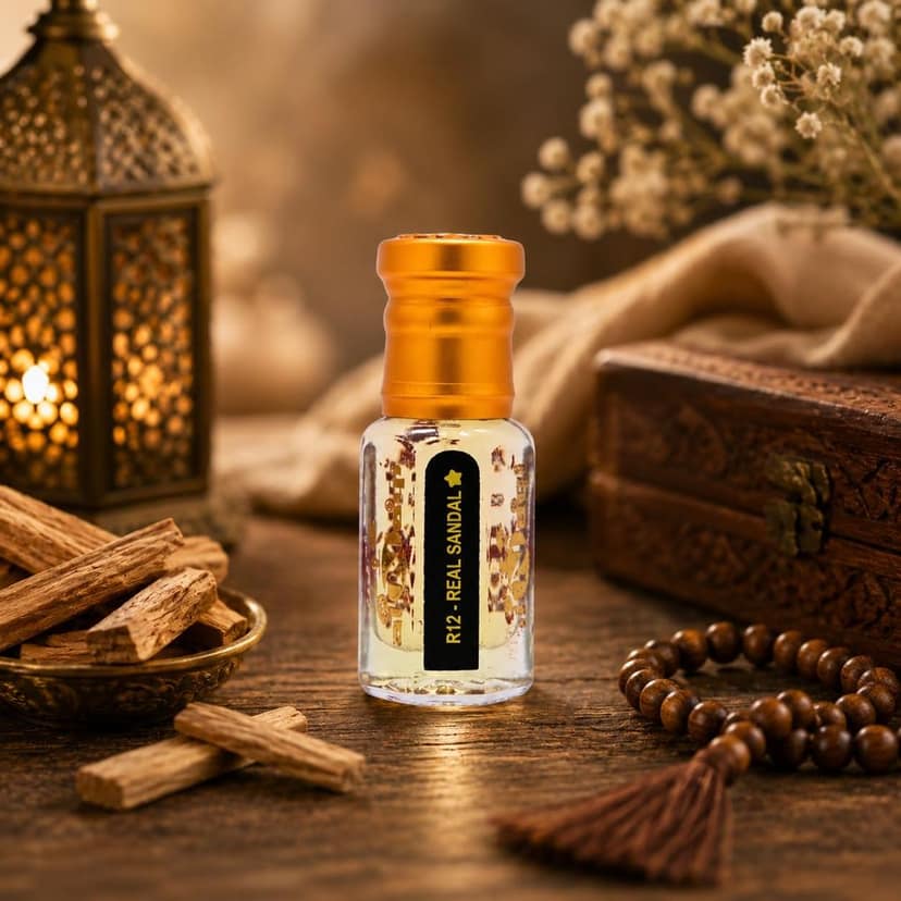alnaqi fragrances Real Sandal Attar_parent| Perfume Oil, Alcohol-Free Roll-On, Arabian Attar with Pure Sandalwood Notes, Long-Lasting Concentrated Perfume Oil, Unisex Luxury Arabic Fragrance view 2