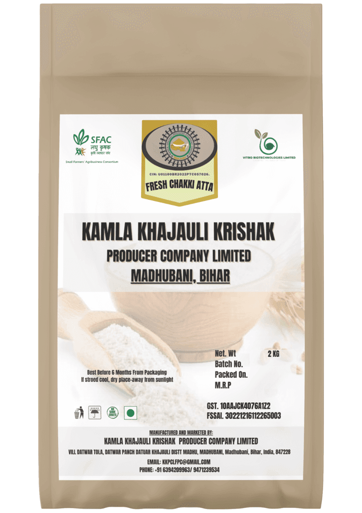 Kamla Khajauli Fresh Chakki Atta - 2 Kg view 2