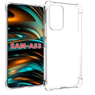 USTIYA for Samsung Galaxy A53 Case Clear TPU Four Corners Cover Transparent Soft funda