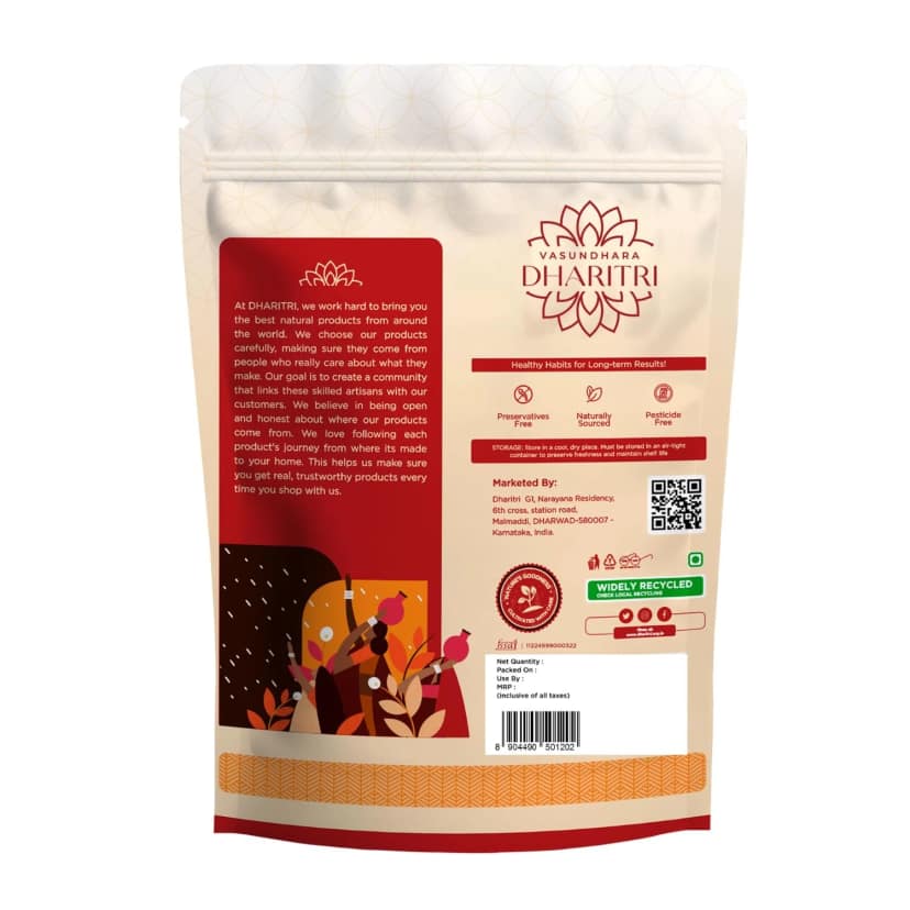 VASUNDHARA DHARITRI Semi-dried Kashmiri Cranberries 500gms, Naturally Dried Cranberries, High in Antioxidants & Vitamins, Improves Immunity, Heart & Gut Health, Guilt-free Snacks for Healthy view 2