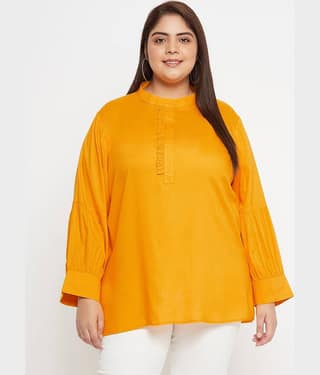 VINAAN Women's Rayon Regular Top ( Black )