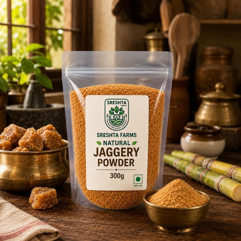 Sreshta Farms Jaggery Powder 300g view 2