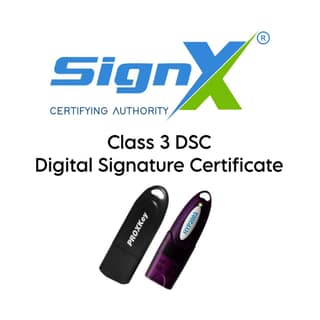 SignX Digital Signature Certificate/3 Year/Signing Only With Token
