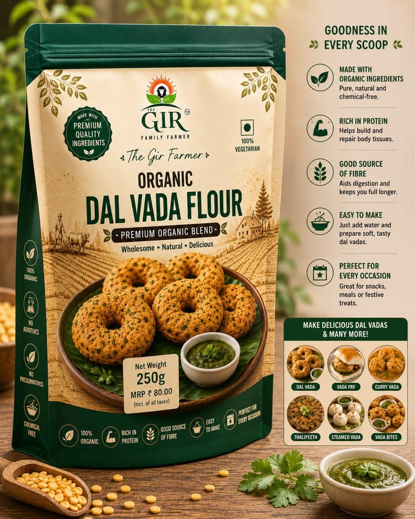 Organic Dal Vada Flour - Premium Organic Blend view 2
