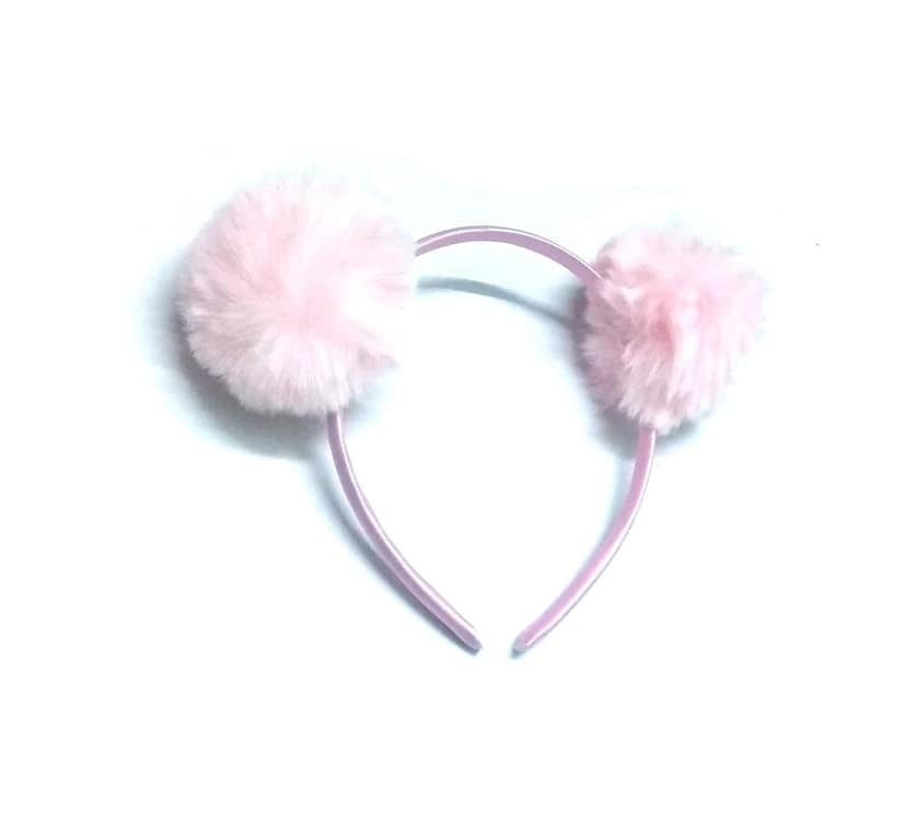 Nawani Pom Pom Fur Plastic Hairband Headband for Girls and Woman view 2