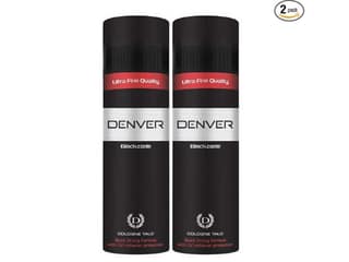 DENVER Black Code Cologne Body Talc - 100g Each (Pack of 2) Scented Talcum Powder