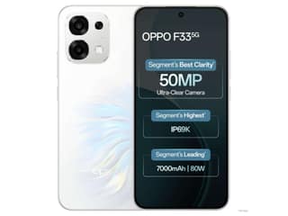 Oppo F33 5G Smartphone, 6GB RAM, 128GB Storage - Pearl White