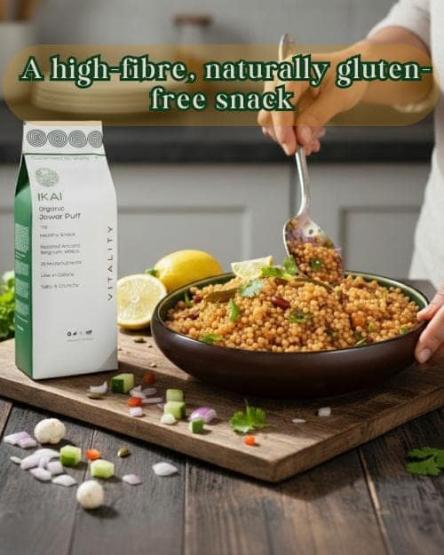Organic Jowar Puff | Roasted | Customised For Vitality | Healthy Snack | 170g view 2