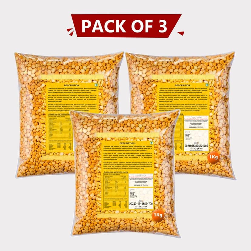 Chana Dal (Pack of 3) view 2