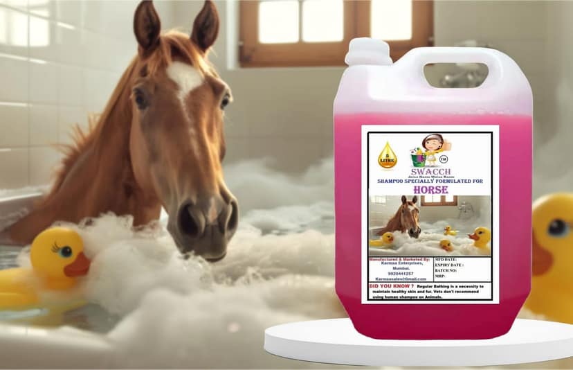 Swacch Shampoo Specially Formulated for Horse (5 Litre) Rose view 2