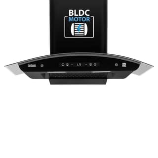 Hindware Alexio Plus BLDC 90cm Auto Clean Chimney, Black