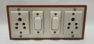 6A 2 Sockets (5 Pin Socket) & 2 Switch Extension Box with 16A Plug & 25m Wire