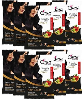 Qraa Herbal Hair Color Herbal Root Touch Ups Hair Color 10 g Black