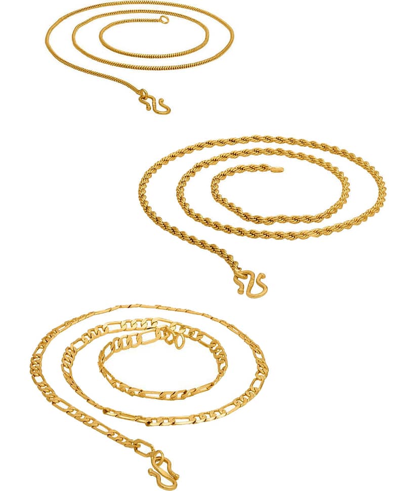 KRIMO Gold Plated Chain ( Set of 1 )