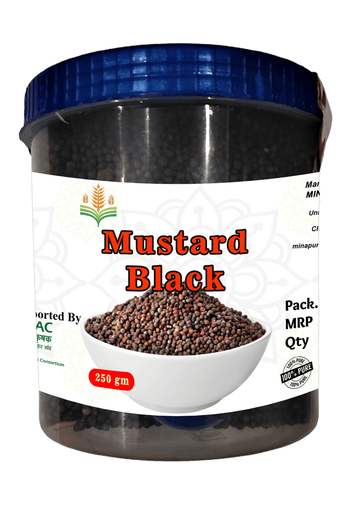 Mustard Black Seeds 250gm - 100% Pure and Natural (pack of 2)