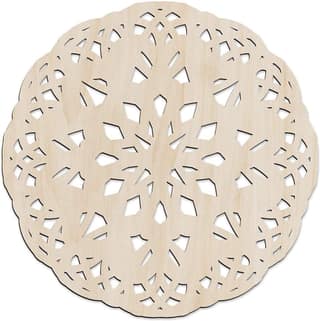 Haoser Mandala Wooden Wall Art, Traditional Star Ornament Polygonal Details, Birch Wood Plywood Rustic Wall Art Accent for Hallway Bedroom Living Room Cafes and Offices (Mandala Design-5_30CM)