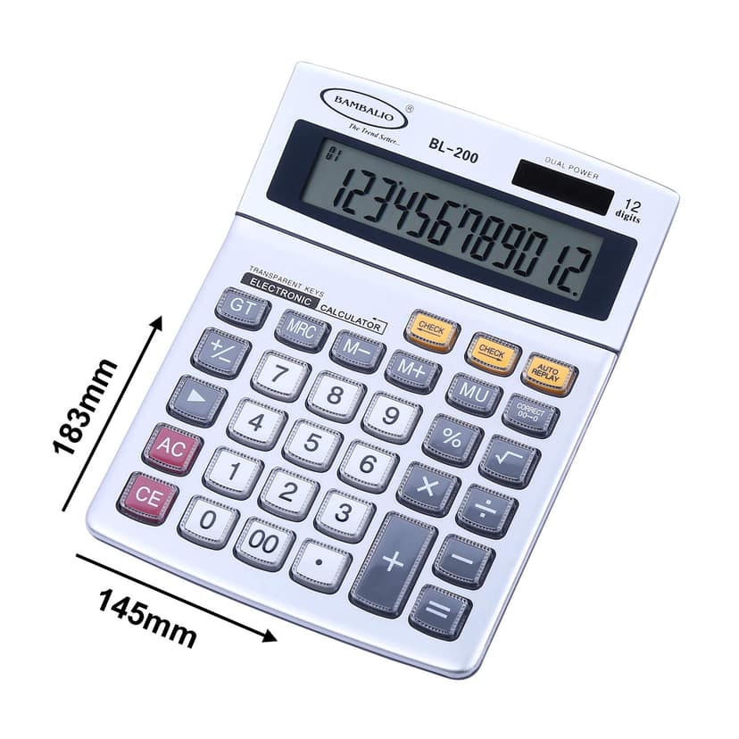 Bambalio 12 Digits Pink Electronic Calculator with 3 Years Warranty view 2