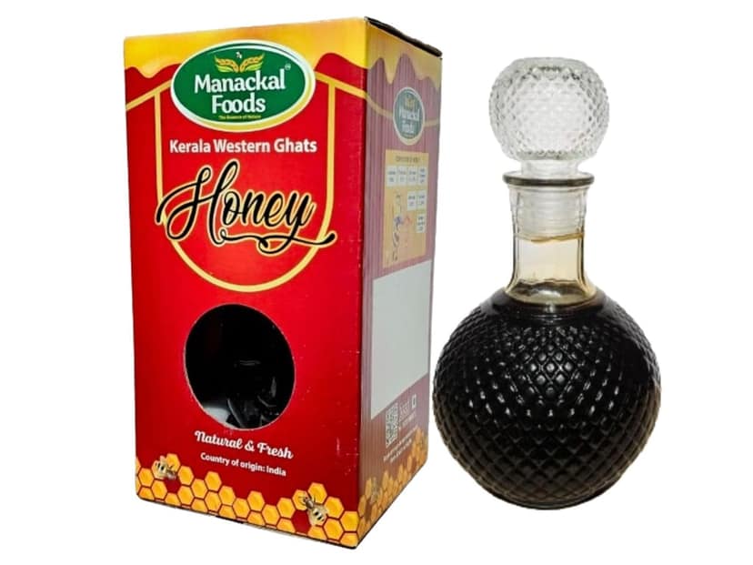 Manackal Foods Kerala Western Ghats Multi Flora Special Crystal Round 1.3Kg (Gift Pack) Pure and Natural Fresh Honey view 2