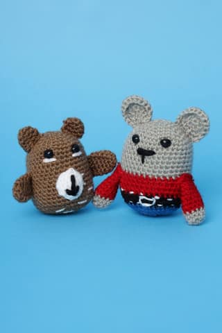 The Original Knit Beginner's Crochet Kit (Set of 2) - Brown & Grey