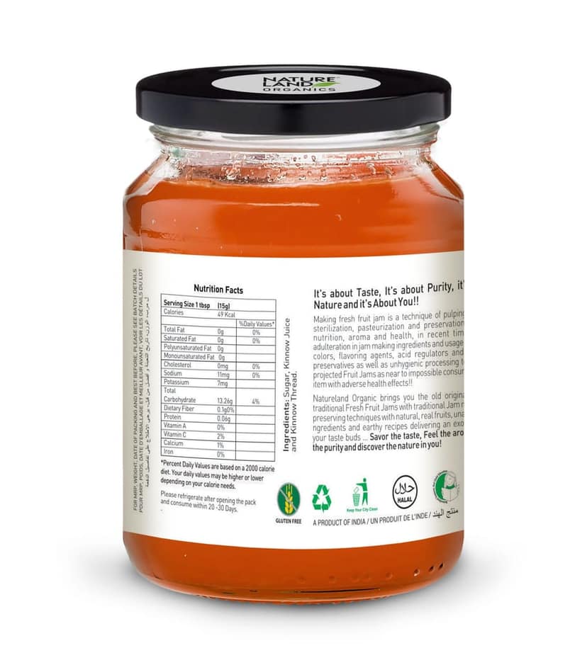 Natureland Organics Apple Jam 250 gm view 2