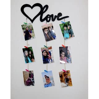 Khush Its Amazing Wood Love Picture Photo Frame for Wall Decor Photos Artworks Prints Multi Pictures Organizer Hangin