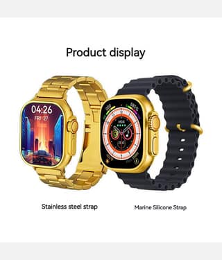 Premium Quality Gold Bluetooth Calling Touchscreen with Fitness Health Sports Music FREE XTRA BLACK STRAP