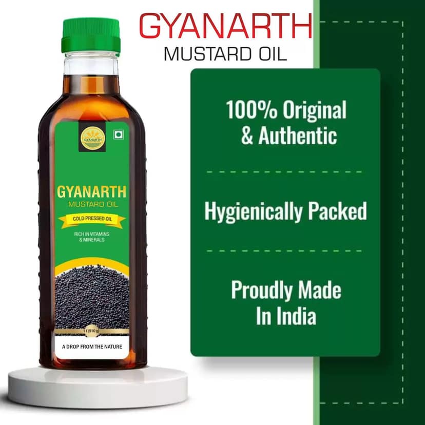 Kachi Ghani Mustard Oil (1 Ltr.) view 2