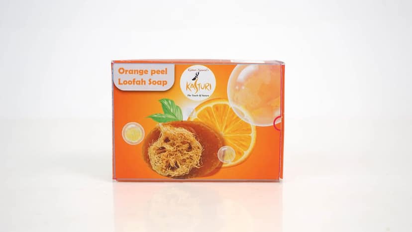 Orange Peel Loofah Soap view 2