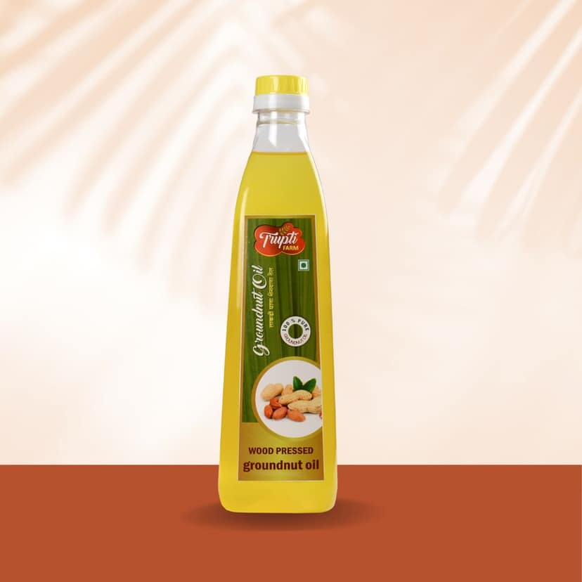 Wood Pressed Groundnut Oil | Premium Cold Pressed Groundnut Oil | Pure & Natural Multipurpose Oil | Kachi Ghani | Edible Cold Pressed Oil | - 1 Litrs (Pack of 1) view 2