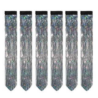 Paradise Hair Streak Colored Extension Highlighter For Women And Girls (Set Of 6pc) (Silver) Paradise Hair Streak Colored Extension Highlighter For Women And Girls (Set Of 6pc) (Silver) - Silver