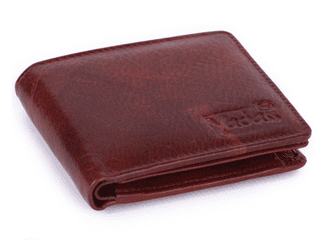 Brown Leather Bifold Wallet for Men