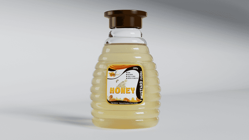 Festival Gift Pack of 2 – Flora Honey (Tulsi Honey and Mustard Honey) – 280 gm Each – Gujarat Beekeeper view 2