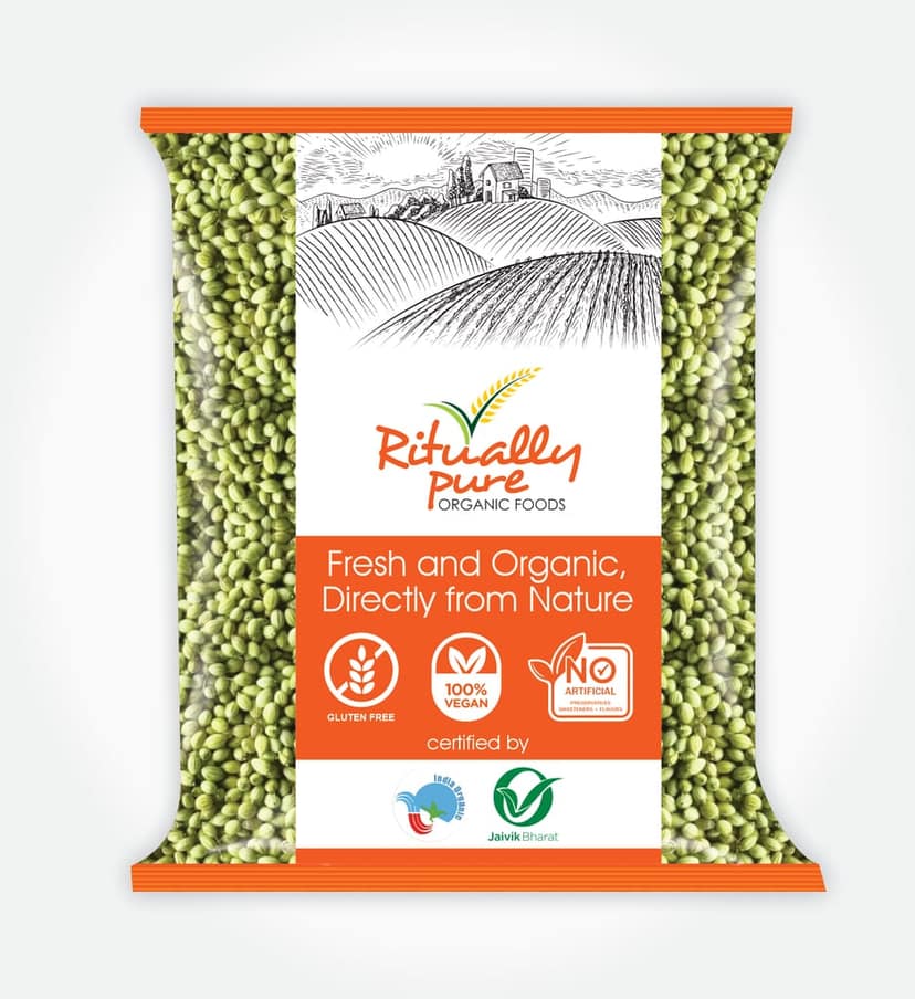 Ritually Pure 100% Organic | Natural Spices | Dhania Sabut (Coriander Whole) | 200 Gm Pack